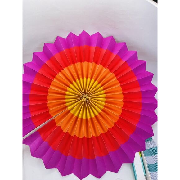 Honeycomb Hanging Round Paper Fans Decoration Party Kit Accessories Multicolor - Picture 2 of 12